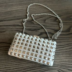 MMS silver clutch/crossbody